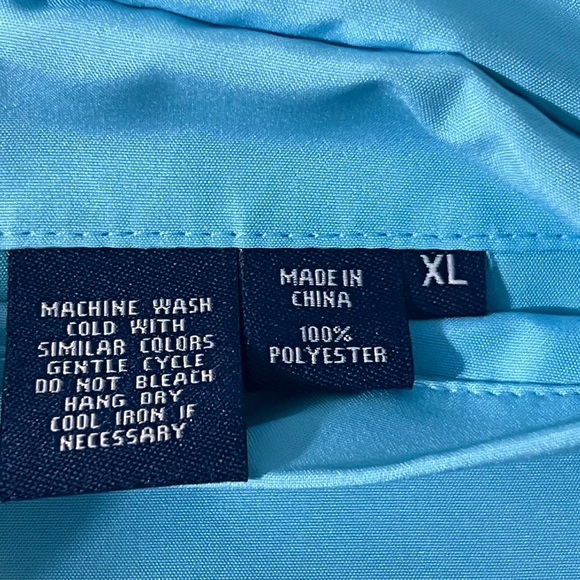 Chaps Womens Sz X-Large Reversible Hooded Neon Golf Rain Vest Nautical Sport - Picture 6 of 7